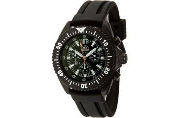 Image of H3 Tactical H3.15220 Commander Mens Watch - Black Dial, Black Bezel, Rubber Band, Timer 
