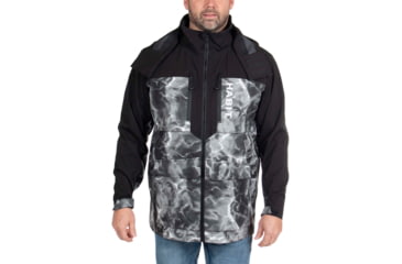 Image of Habit Anglers Bluff Rain Jacket, Habit Gray Waves/Black, Extra Large, RS10032-O-8-6-XL-4G5