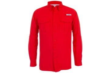 Image of Habit Belcoast River Guide Long Sleeve Fishing Shirt - Mens, Fiery Scarlet, Extra Large, TS1348-8A0-XL