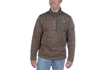 Image of Habit Crater Valley 1/4 Zip Sweater - Mens, Fleece, Mossy Oak New Bottomland, Medium, FJ10083-M-8-6-M-3H7
