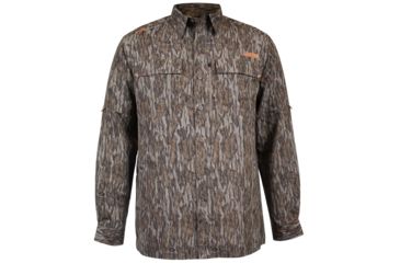 Image of Habit Hatcher Pass Camo Guide Long Sleeve Shirt - Mens, Mossy Oak New Bottomland, Extra Large, TS1477-14-XL