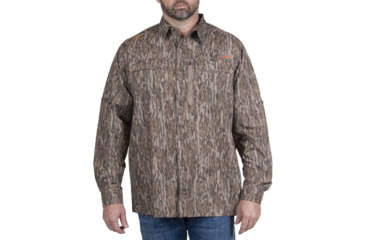 Image of Habit Hatcher Pass Camo Guide Shirt - Mens, Long Sleave, Mossy Oak New Bottomland, Extra Large, TS10409-M-8-6-XL-014
