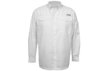 Image of Habit Long Sleeve River Shirt - Mens, Bright White, Medium, TS1373-149-M