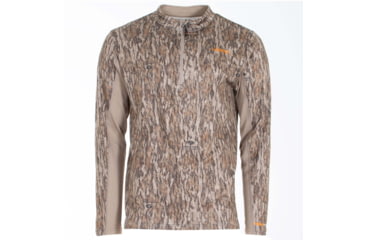 Image of Habit Midweight 1/4 Zip Base Layer - Mens, Mossy Oak New Bottomland / Timber Wolf, Extra Large, BL10021-M-8-6-XL-3D6