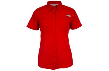Image of Habit Shell Cove River Shirt Short Sleeve - Womens, Fiery Scarlet, Extra Large, TS1349-8A0-WXL
