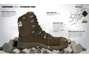 Image of HAIX Airpower XR23 Boot, 9US, Wide, Brown, 9, 607903W-9
