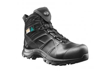 Image of HAIX Mens Black Eagle Safety 52 Mid Waterproof Leather Boots, Wide, Black, 8.5 620006W-8.5