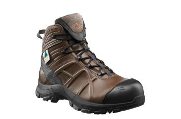 Image of HAIX Mens Black Eagle Safety 52 Mid Waterproof Leather Boots, Medium, Brown, 10.5 620018M-10.5