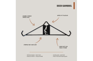 Image of HALF RACK Icon Deer Gambrel, Powder Coated, Black, Large, HR1240