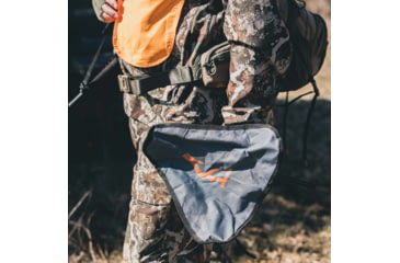 Image of HALF RACK Karrylite Stool, 3-Legged, Grey/Orange, Medium, HR1450