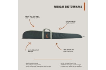 Image of HALF RACK Wildcat Long Gun Large Case, Shotgun, Dark Grey/Light Grey/Orange, Large, HR1021