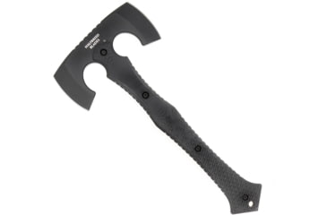 Image of Halfbreed Blades Compact Battle Axe, 6 black K110 tool steel axe head with 3 cutting , Black G10 handle, CBA-01 BLK
