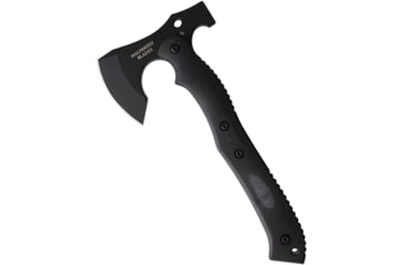 Image of Halfbreed Blades Compact Rescue Axe, 4.5 black Teflon coated K110 tool steel axe head , Black G10 handle, Hammer end, CRA-01 BLK