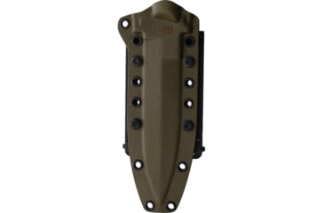 Image of Halfbreed Blades Medium Infantry Fixed Blade Knife, 11.63in Overall, 6.5in OD Green Teflon Partially Serrated K110 Tool Steel Spear Point Blade, Black G10 Handle, Kydex Sheath, MIK-01PS ODG BLK