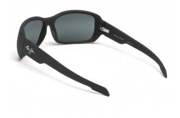 Image of Maui Jim Hamoa Beach Sunglasses w/ Matte Black Rubber Frame and Neutral Grey Lenses - 226-2M, Back View