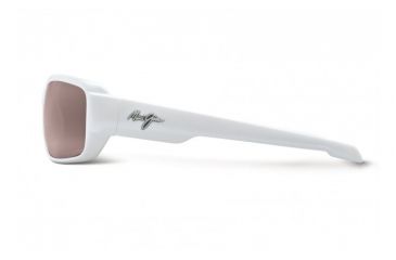 Image of Maui Jim Hamoa Beach Sunglasses w/ White Pearl Frame and Maui Rose Lenses - R226-05, Side View