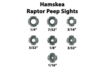 Image of Hamskea Raptor Peep, 7/32in, Black, PEEP043