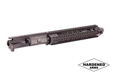 Image of Hardened Arms Upper Receiver Assembly, AR-15, 5.56 NATO, 10.5 inch Barrel, SOCOM Profile, Carbine , 1/7 Twist, 1/2x28 Thread, 12 inch Quad Rail Handguard, Linear Muzzle Compensator, Black, upp0138