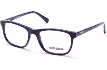 Image of Harley Davidson Eyewear HD0135T Eyeglass Frames - Shiny Blue Frame, Shiny Blue Lenses, 49 mm Lens Diameter HD0135T49090