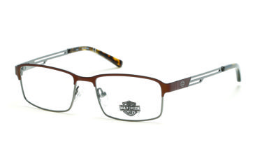 Image of Harley Davidson Eyewear HD0138T Eyeglass Frames - Matte Dark Brown Frame, Matte Dark Brown Lenses, 50 mm Lens Diameter HD0138T50049