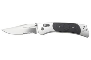 Image of Harley Davidson Hardtail Folding Knife, Combo Edge, Satin Blade 13100S