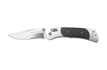 Image of Harley Davidson Hardtail Folding Knife, Combo Edge, Satin Blade 13100S