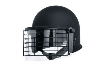 Image of Hatch Polycarbonate (PC) Half Shell Helmet w/ Face Shield/Grid, Black 1168747