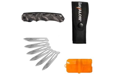 Image of Havalon Piranta-Stag Folding Knife, Box, Black, XTI-60ASTAGBLK