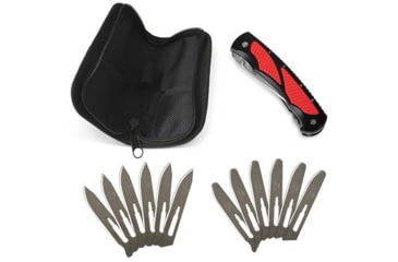 Image of Havalon Titan Jim Shockey Signature Series Folding Knife, Box, Black/Red, XTITRED