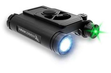 Image of Hawk Gazer FLG-21 LED Flashlight/Green Laser Combo, Low Profile, Black, HG-FLG-21