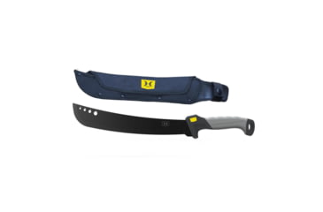 Image of Hawk Treestands Walkers HWK-Mach Fixed Blade Knife, 14.98in, Stainless Steel, Plain Edge, Machete Blade, Rubber Handle, HWK-MACH