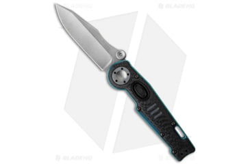 Image of Hawk Knife Designs MUDD Folding Knife, 3.25in, ELMAX, Clip Point Blade, Carbon Fiber, Black/Blue Handle, Black/Blue/Gray, 7.75 inch, BHQ-26639