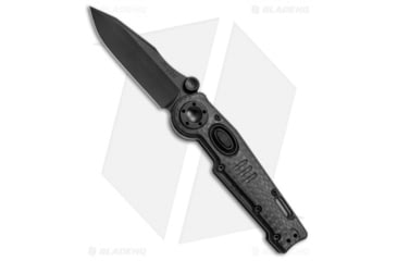 Image of Hawk Knife Designs MUDD Folding Knife, 3.25in, CTS XHP, Clip Point Blade, Carbon Fiber, Black Handle, Black/Black, 7.75 inch, BHQ-49236
