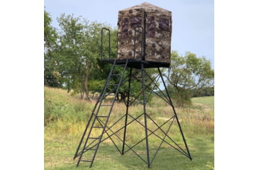 Image of Hawk Treestands Warrior Blind Floor w/10 ft Tower, HWK-WRFLR-10C