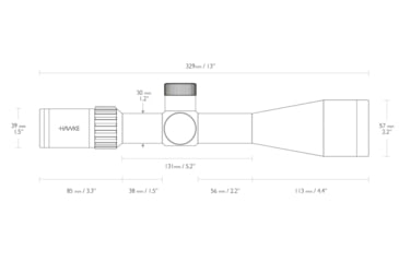 Image of Hawke Sport Optics Airmax 30 Rifle Scope, 6-24x50mm SF Compact, 30mm Tube, SFP, AMX IR Reticle, Black, 13220