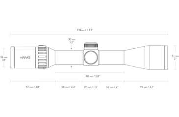 Image of Hawke Sport Optics Endurance 30 WA Riflescope 1.7-10x44 - L4A Fiber Dot, Black, 16412