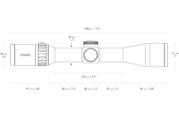 Image of Hawke Sport Optics Endurance 30 WA Riflescope 3-18x44 SF- LRX Hunter Fiber Dot LW, Black, 16433