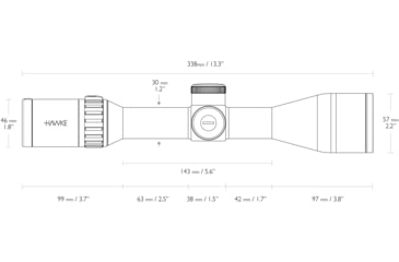 Image of Hawke Sport Optics Endurance 30 WA Riflescope 3-18x50 SF- LR2 Fiber Dot, Black, 16435