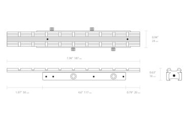 Image of Hawke Sport Optics Extended Weaver Rail Adapter - 1-Pieces, 11mm, Black, 22404