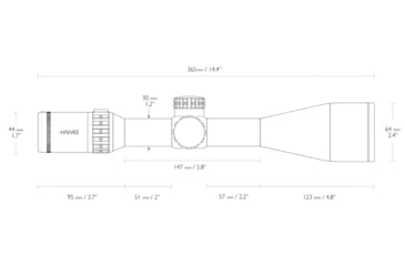 Image of Hawke Sport Optics Frontier 30 Rifle Scope, 5-25x56mm SF, 30mm, FFP, Mil Pro IR Reticle, Black, 18540