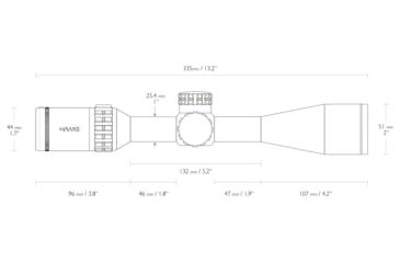 Image of Hawke Sport Optics Frontier Rifle Scope, 4-20x44mm, 1in Tube, SFP, Mil Pro IR Reticle, Black, 18130