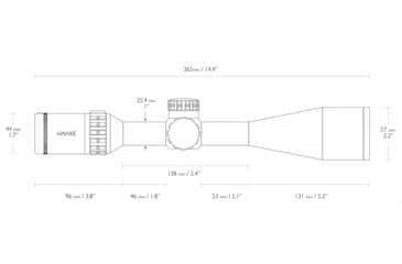 Image of Hawke Sport Optics Frontier Rifle Scope, 5-25x44mm SF, 1in Tube, SFP, Mil Pro IR Reticle, Black, 18140