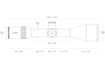 Image of Hawke Sport Optics Sidewinder 30 SF Rifle Scope, 6-24x56mm, 30mm Tube, Second Focal Plane, SR Pro Gen II Reticle, Red, MRAD Adjustment, Black, 17261