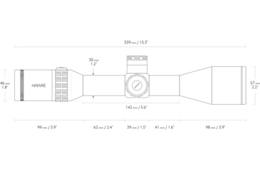 Image of Hawke Sport Optics Sidewinder FFP Rifle Scope, 4-16x50mm, 30mm Tube, First Focal Plane, FFP 1/2 Mil Dot + Reticle, Red, MRAD Adjustment, Black, 17450