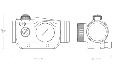Image of Hawke Sport Optics Vantage 1x25mm Red Dot Sight w/ 9-11mm Rail, Black, 12106