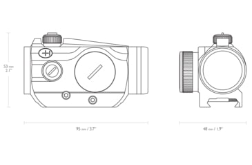 Image of Hawke Sport Optics Vantage 1x25mm Red Dot Sight w/ Weaver Rail, Black, 12103