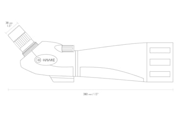 Image of Hawke Sport Optics Vantage 24-72x70mm, Porro, Spotting Scope, Green, 51101
