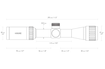 Image of Hawke Sport Optics Vantage Rifle Scope, 2-7x32mm AO, 1in Tube, SFP, Mil Dot IR Reticle, Black, 14211