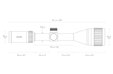 Image of Hawke Sport Optics Vantage Rifle Scope, 3-9x50mm AO, 1in Tube, SFP, Mil Dot Reticle, Black, 14133