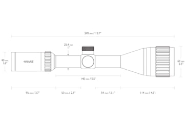 Image of Hawke Sport Optics Vantage Rifle Scope, 4-12x50mm AO, 1in, SFP, Mil Dot IR Reticle, Black, 14252